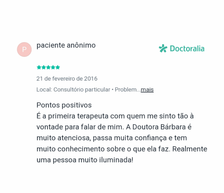depoimento paciente anonimo